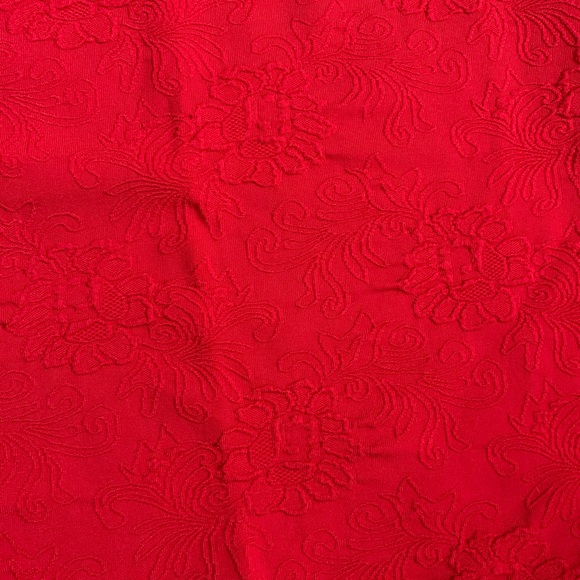 NWT Forever 21 Red Jacquard Bodycon Mini Skirt - Picture 4 of 5